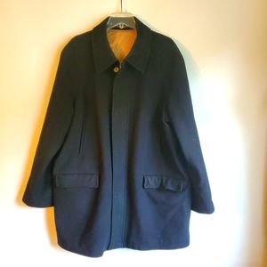 VINTAGE Y2K FUMAGALLI'S UOMO EUROPEAN COAT BLACK MEN'S MADE IN BULGANIA SIZE XLR